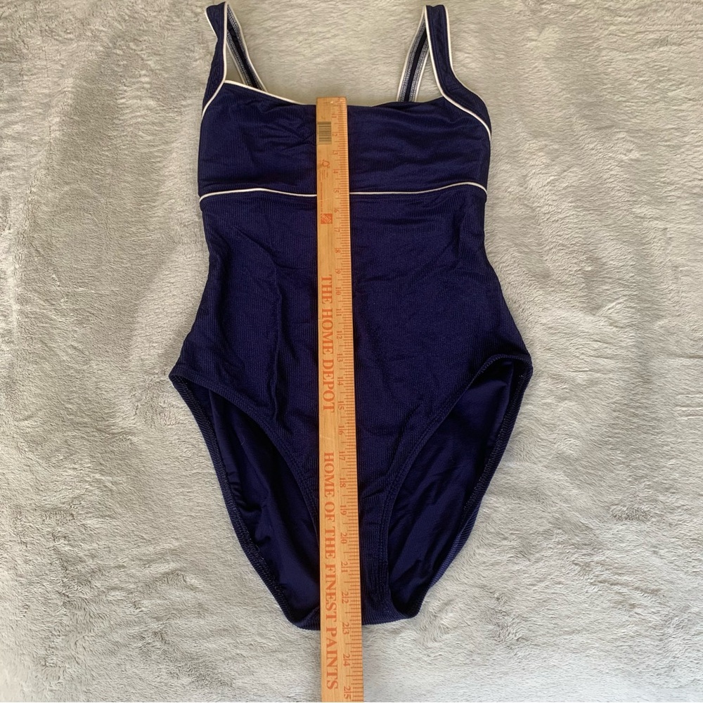 Vintage Cole of California Blue Swimsuit One Piece Pinup Bathing Suit Nautical - Picture 3 of 7